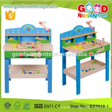 Hot Little Builder Game Blue Wooden Project Workbench Pretend Play Toy